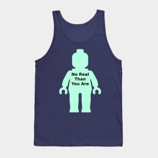 Minifig with 'No Real Than You Are' Slogan Tank Top